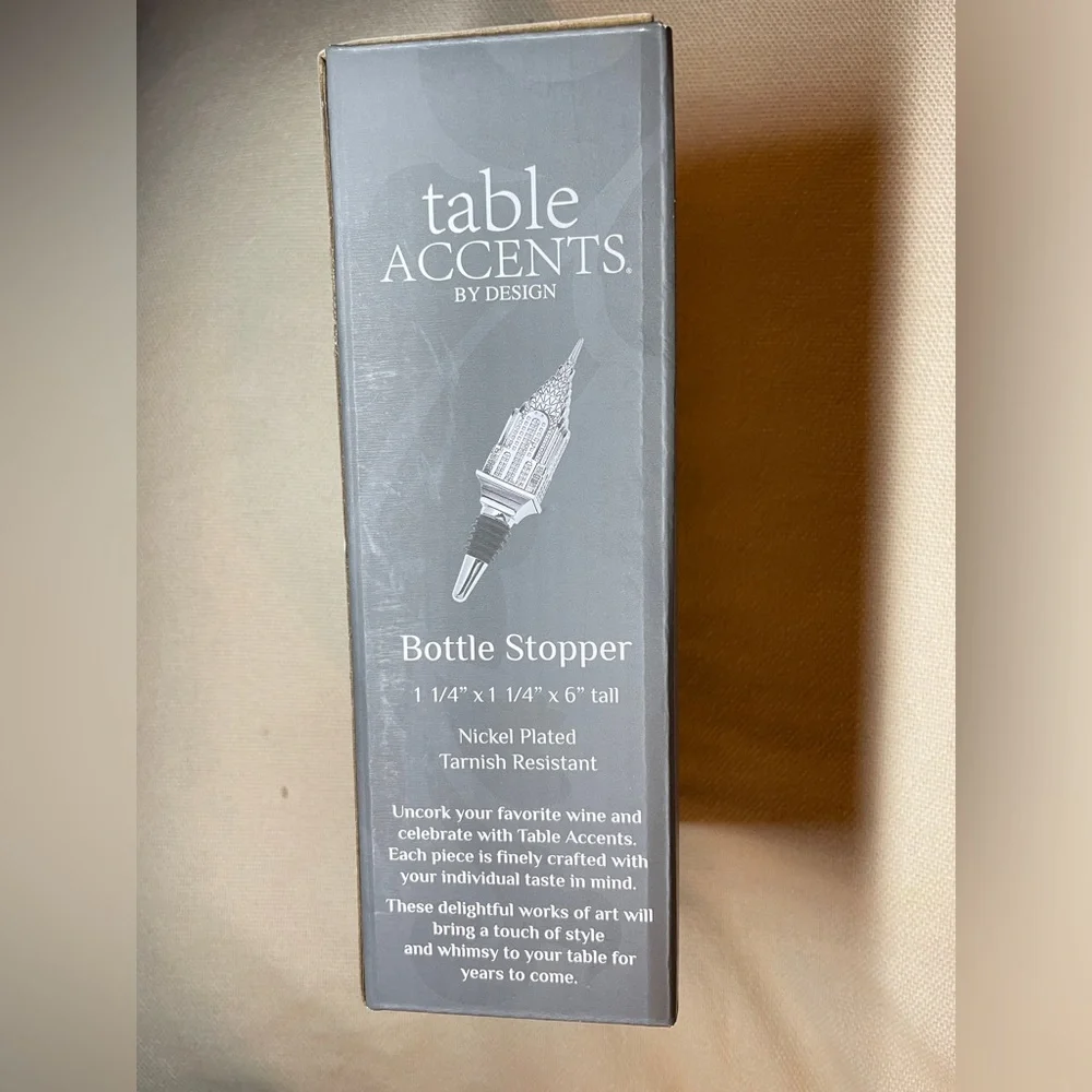 NYC Bottle Stopper new in box Chrysler Building in New York city